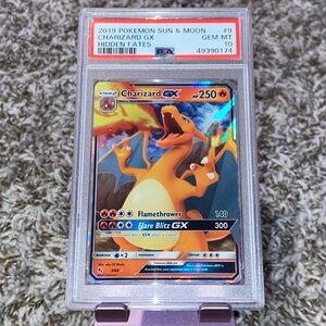 2019 POKEMON CHARIZARD GX GEM MINT PSA 10 Ultra Rare Sun & Moon Hidden Fates